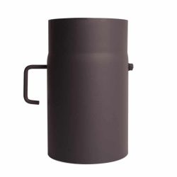   130 mm-es füstcső pillangószeleppel, 0,25 méteres, 1,5mm vtg.