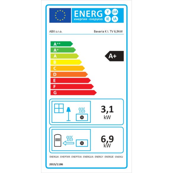 ABX Bavaria 7 kW csempe kandallókályha kerámia lábazattal