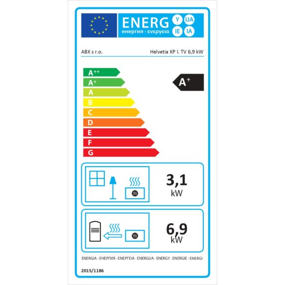 ABX Helvetia 7 kW Barna kerámia lábazatos kandallókályha