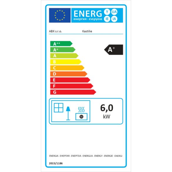 ABX Kastilie 6 kW Perle modern zárt égésterű csempe kandallókályha