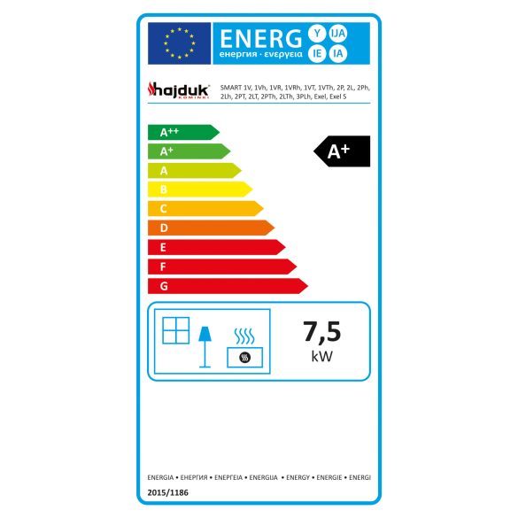 Hajduk Smart 2T jobb 7,5 kW modern zárt égésterű sarok kandallóbetét minimal üveggel