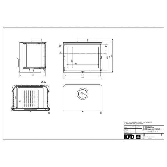 KFD Eco iM 14 Box 14 kW-os modern öntvény kandallóbetét