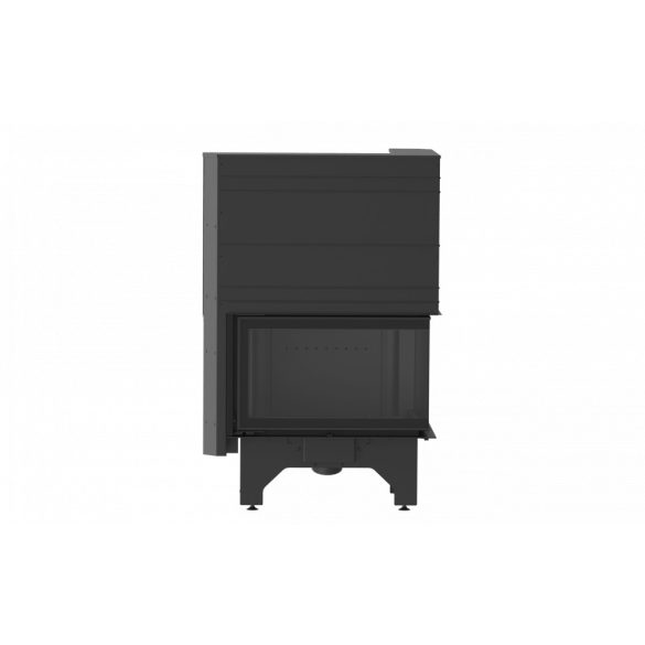 KFD ECO i LUX 90+ bal 11,7 kW liftes ajtajú, modern zárt égésterű öntöttvas sarok kandallóbetét
